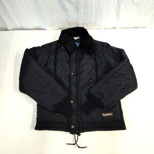 RefrigiWear Insulated Bomber Jacket Full Zip Ribbed Cuffs Waist 40" Chest Medium